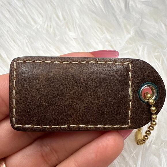 2.5" y2k COACH Vintage Fob Bag Charm Hang tag Hangtag - Picture 2 of 2